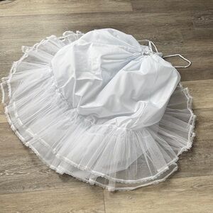 Bridal White Hoop Skirt